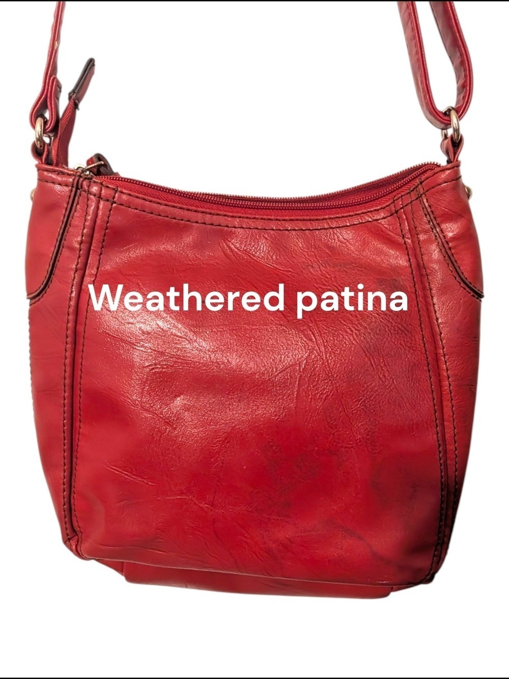 Nine West Red Leather Crossbody Bag - Picture 3 of 11